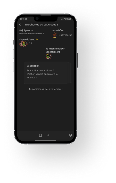 mockups de l'application